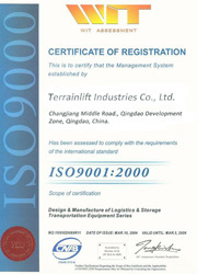 Terrainlift ISO9001-2000 Certificate